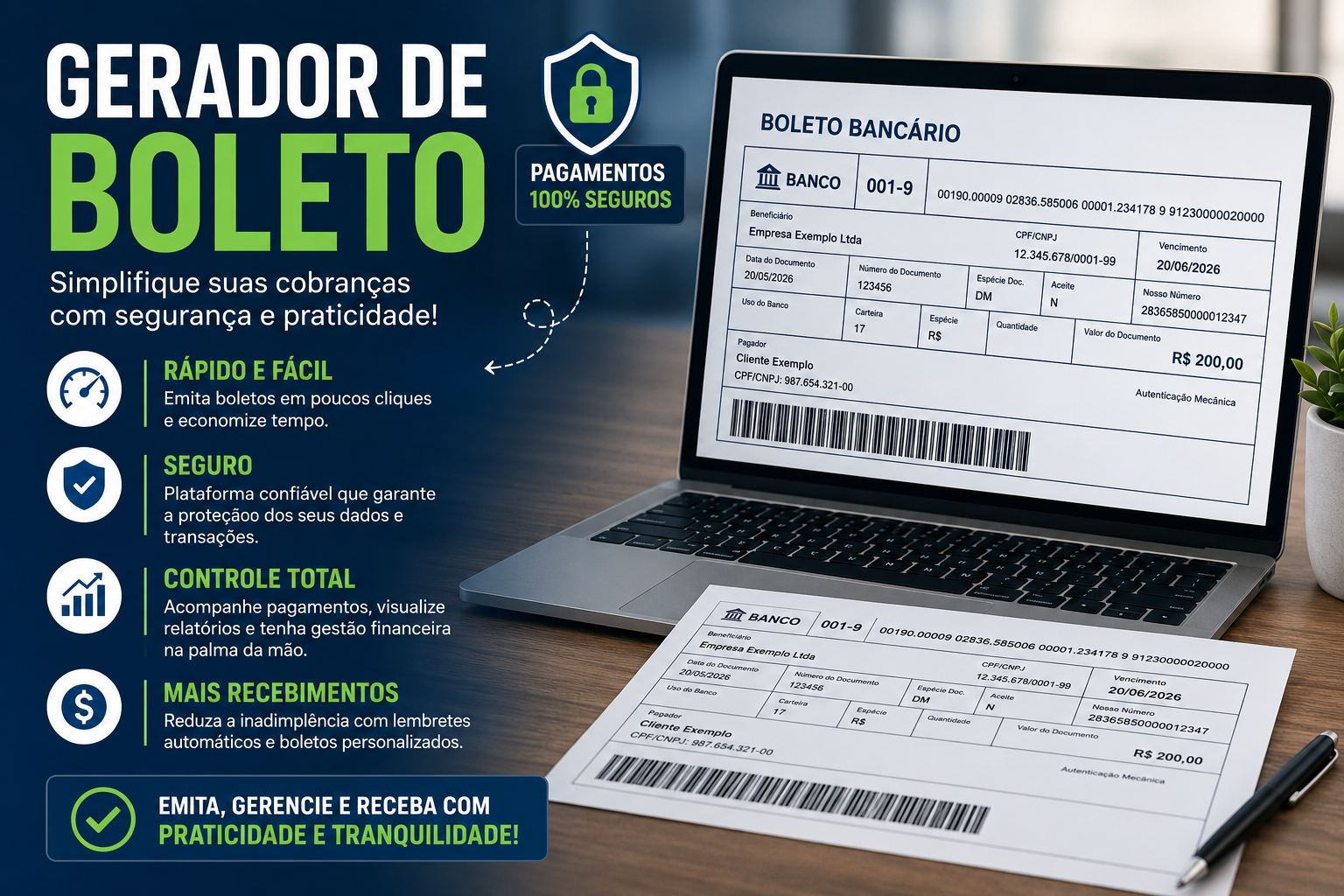 Gerador de Boleto Falso: Simplificar Pagamentos